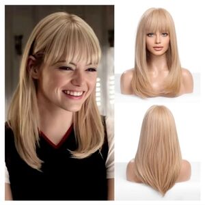 Blonde wig with fringe